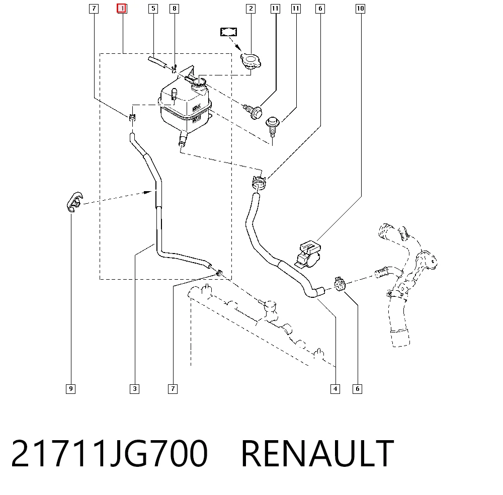 Zbiorniczek wyrównawczy układu chłodzenia do Nissan X-Trail  T31