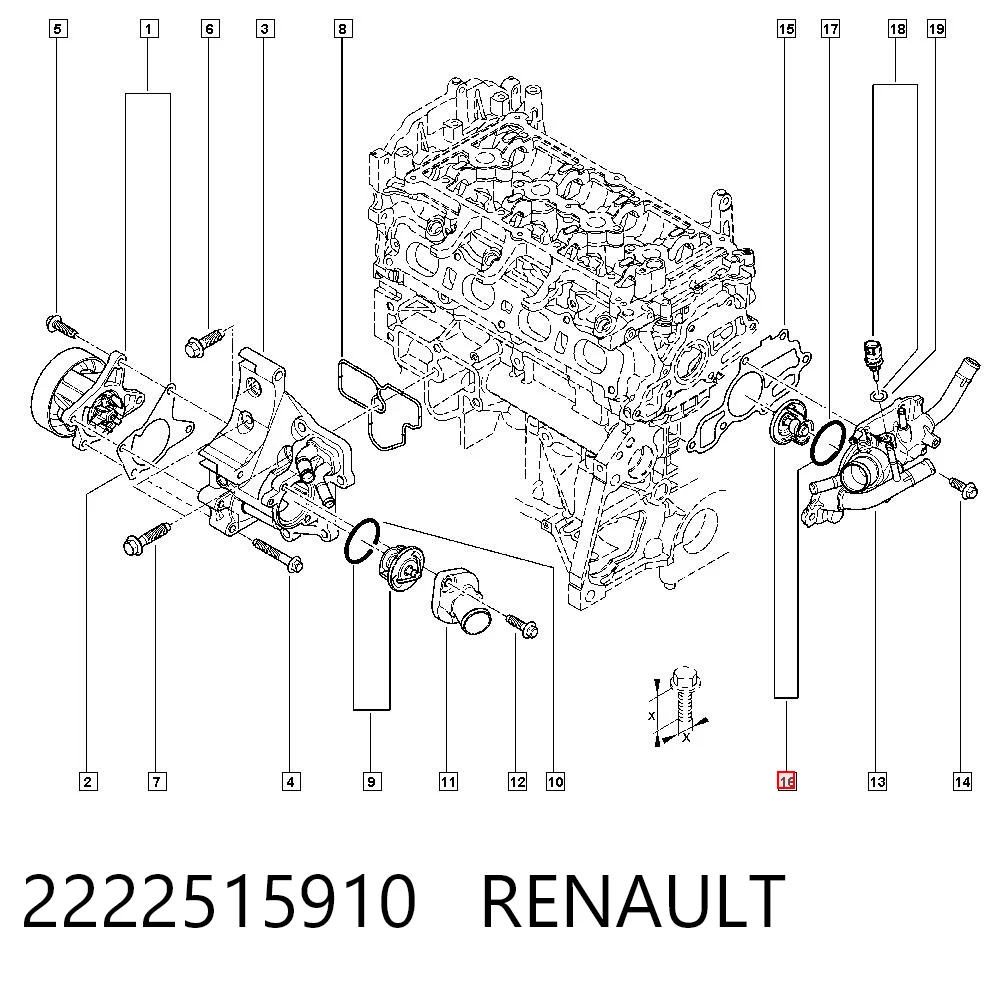 2222515910 Renault (RVI) Termostat