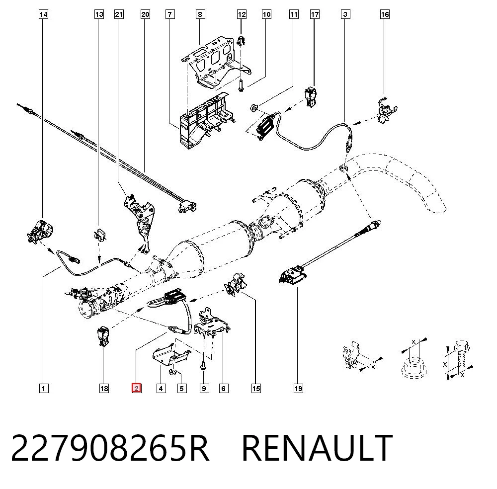 227908265R Renault (RVI) Czujnik tlenków azotu NOX przedni
