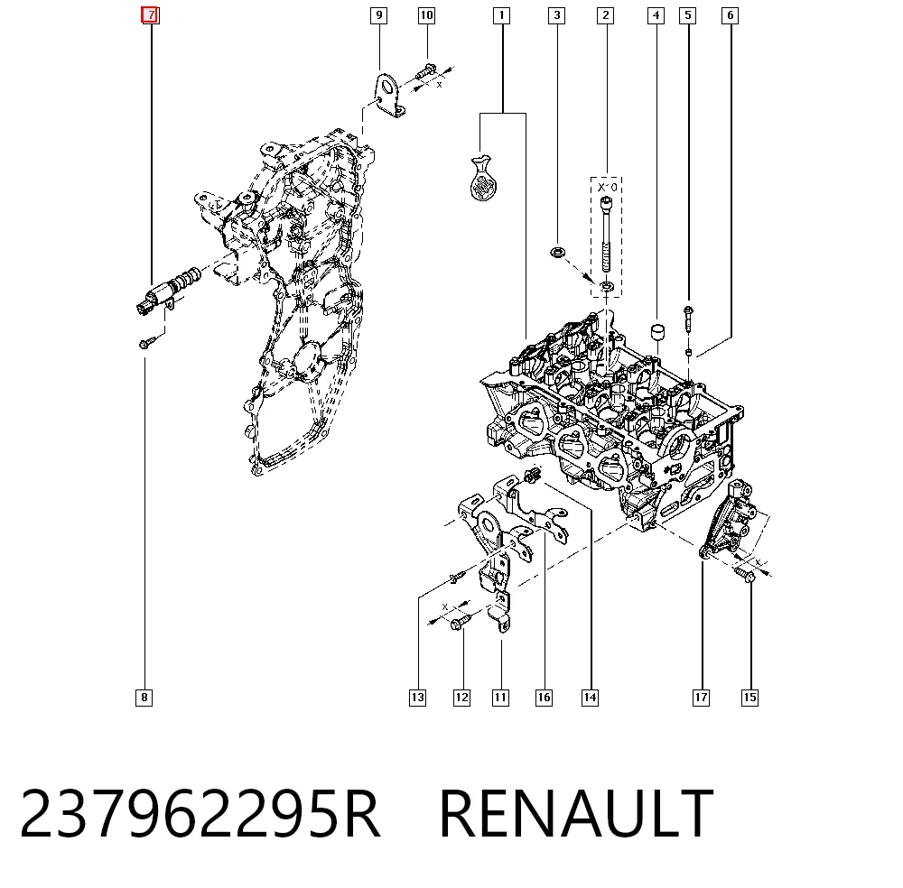 237962295R Renault (RVI) Zawór elektromagnetyczny faz rozrządu