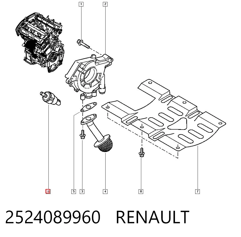 2524089960 Renault (RVI) Czujnik ciśnienia oleju