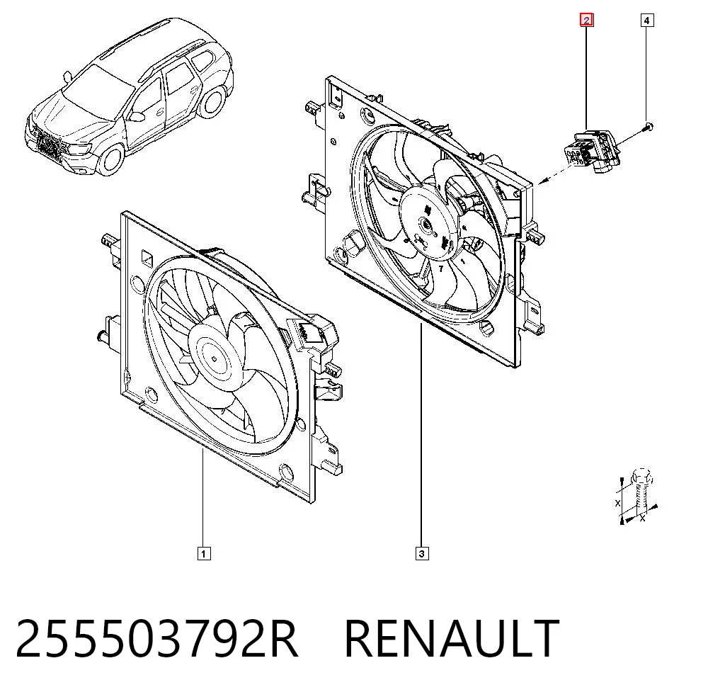 255503792R Renault (RVI) Regulator obrotów wentylatora (sterownik)