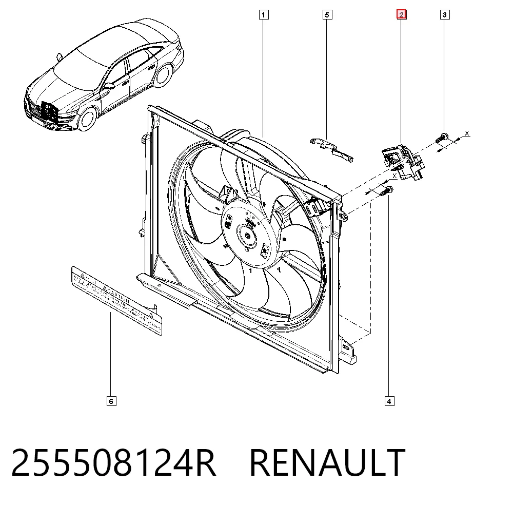 Przekaźnik wentylatora do Renault Megane IV K9A, K9M, K9N