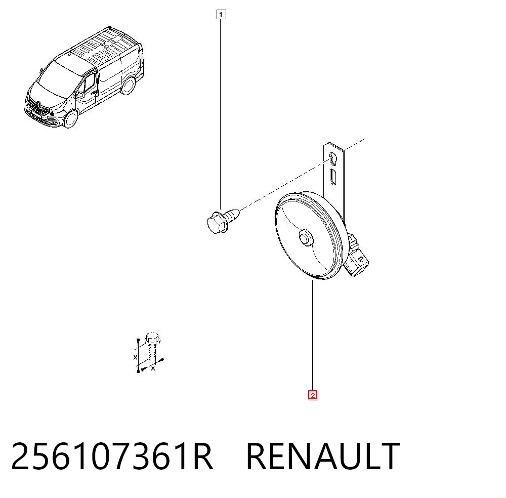 Sygnał dźwiękowy (klakson) do Renault Trafic 