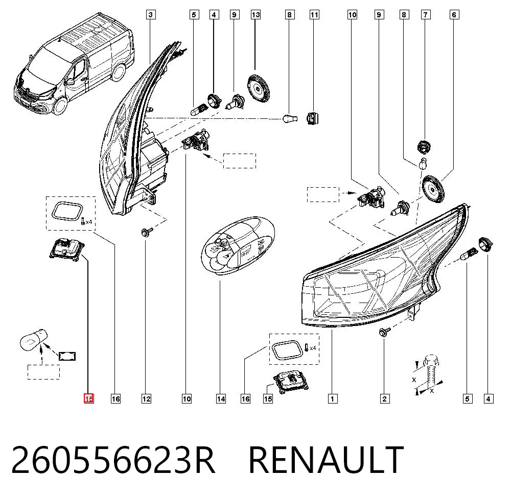260556623R Renault (RVI) Urządzenie zapłonowe (ksenon)