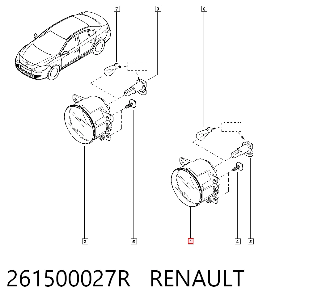 Do koszyka Lampa przeciwmgielna lewa/prawa Renault Megane IV K9A, K9M, K9N