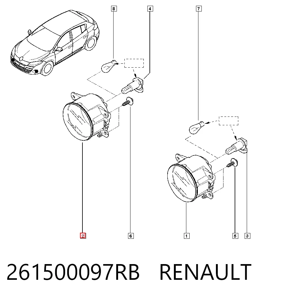  Lampa przeciwmgielna lewa/prawa Renault DUSTER 2