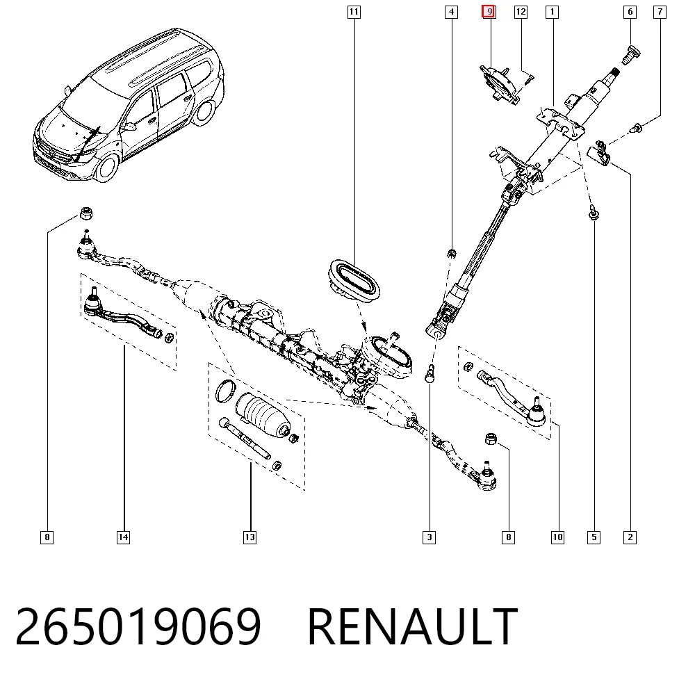 Do koszyka Czujnik kąta skrętu kierownicy Renault Trafic III 