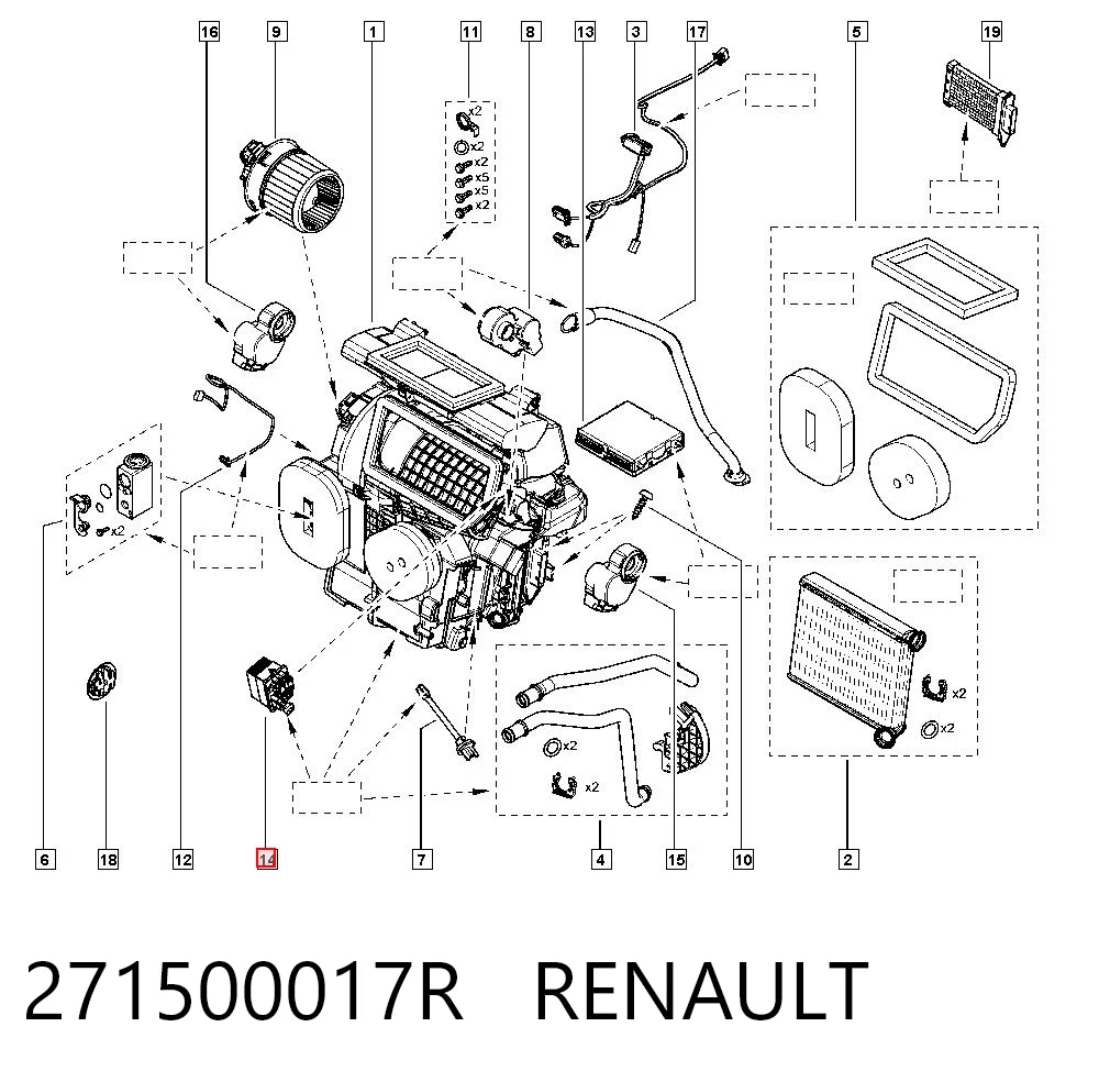 271500017R Renault (RVI) Rezystor wentylatora nagrzewnicy (ogrzewacza kabiny)