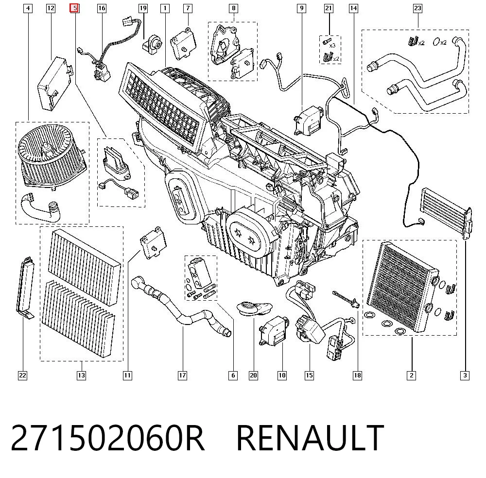 271502060R Renault (RVI) Rezystor wentylatora nagrzewnicy (ogrzewacza kabiny)