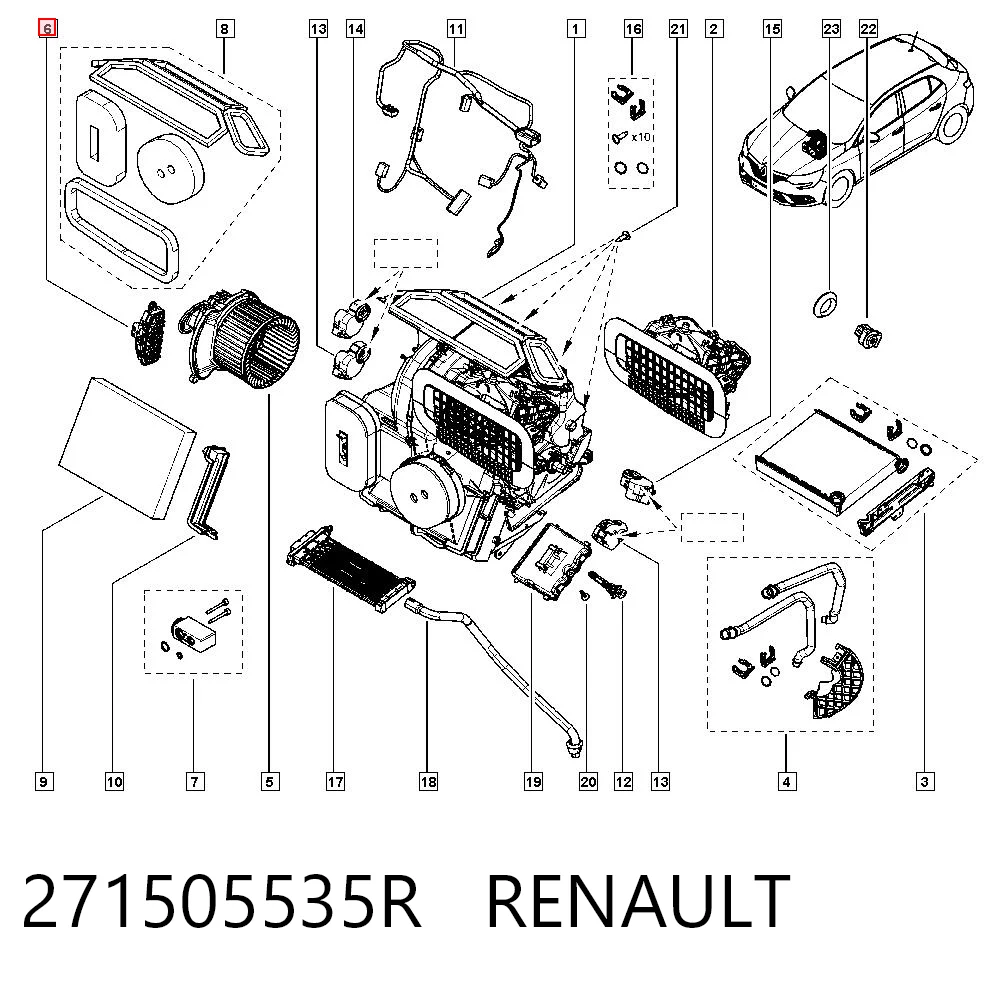  Rezystor wentylatora nagrzewnicy (ogrzewacza kabiny) Renault Megane 4