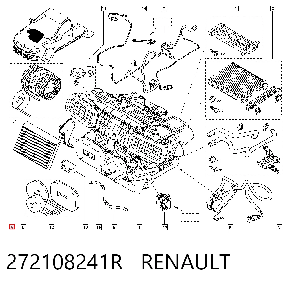 272108241R Renault (RVI) Silniczek wentylatora nagrzewnicy (ogrzewacza wnętrza)