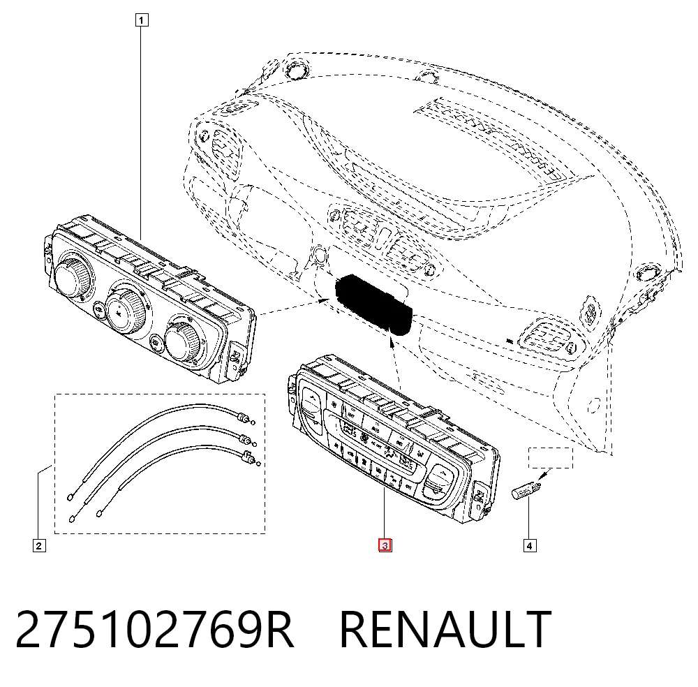 Sterownik trybów ogrzewania/klimatyzacji do Renault Scenic GRAND III JZ0, JZ1