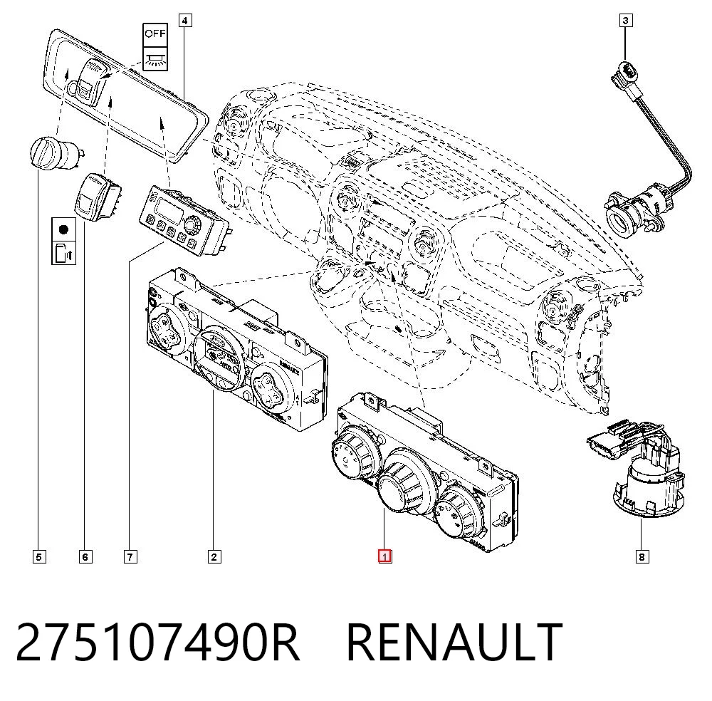 Sterownik trybów ogrzewania/klimatyzacji do Renault Master III FV