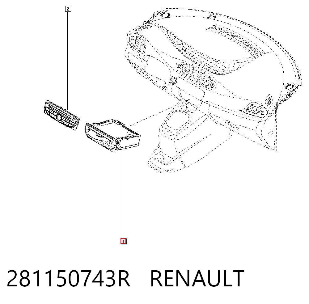 Radioodtwarzacz (radio AM/FM) do Renault Megane III KZ0, KZ1