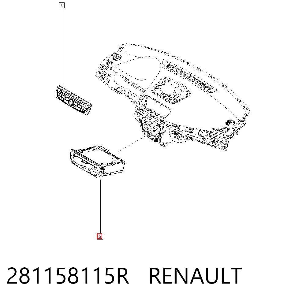Do koszyka Radioodtwarzacz (radio AM/FM) Renault Megane III KZ0, KZ1