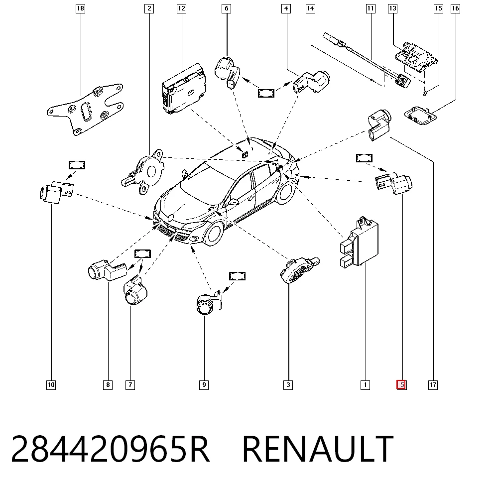 Czujnik parkowania tylny boczny Opel 95517246 cena, od 26,79 USD
