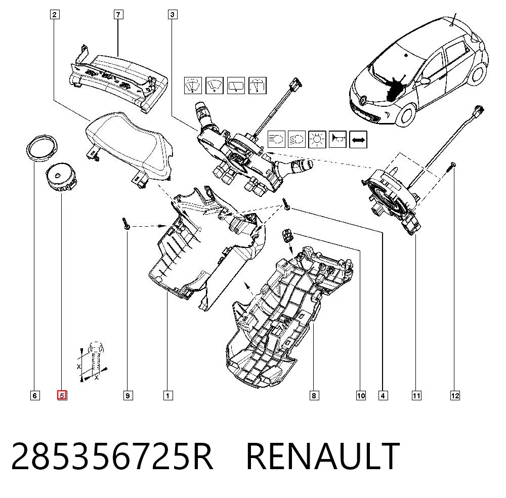 Czujnik deszczu do Renault Megane III KZ0, KZ1