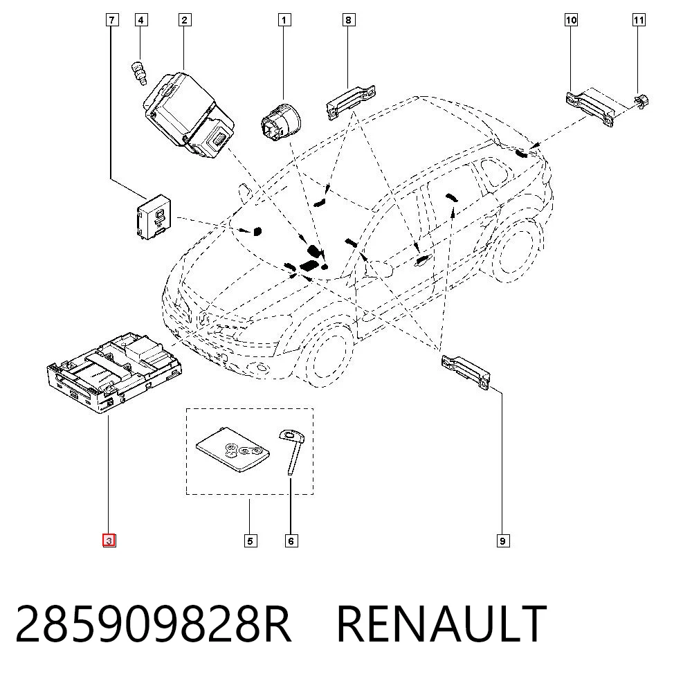 Stacyjka zapłonowa do Renault Laguna III BT0, BT1