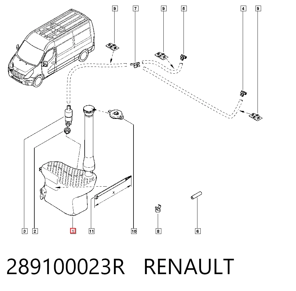  Zbiorniczek spryskiwacza szyb Renault Master 3