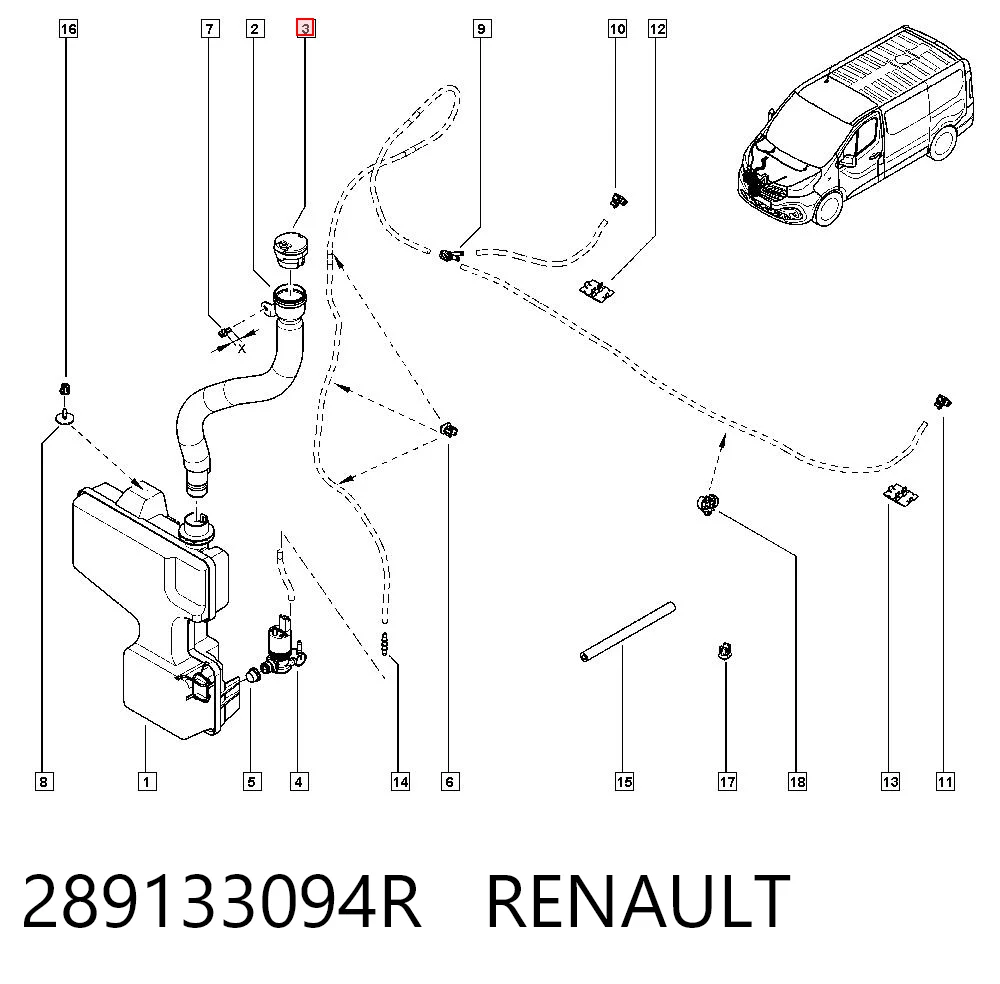 Kupić Korek zbiornika spryskiwacza Renault Trafic III  w dobrej cenie