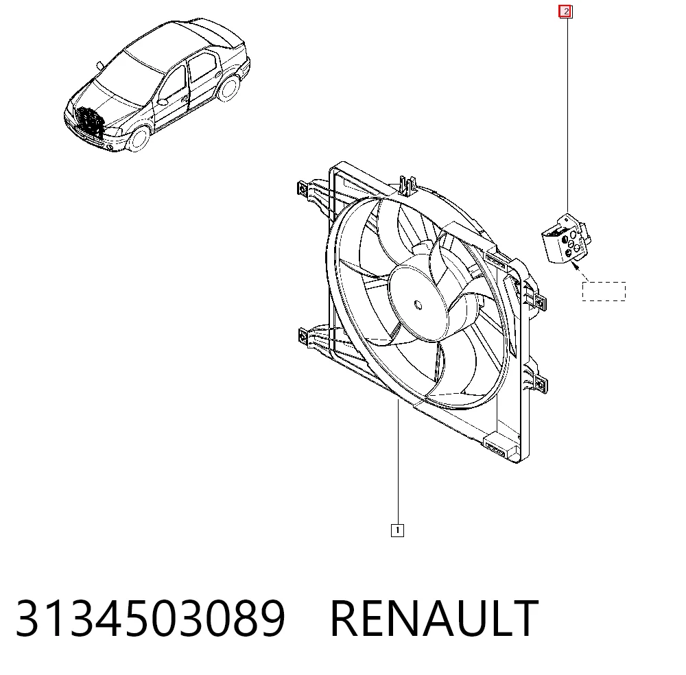 Przekaźnik wentylatora Renault LOGAN I sedana (LS) (2015 - 2026) cena, od 21,99 USD