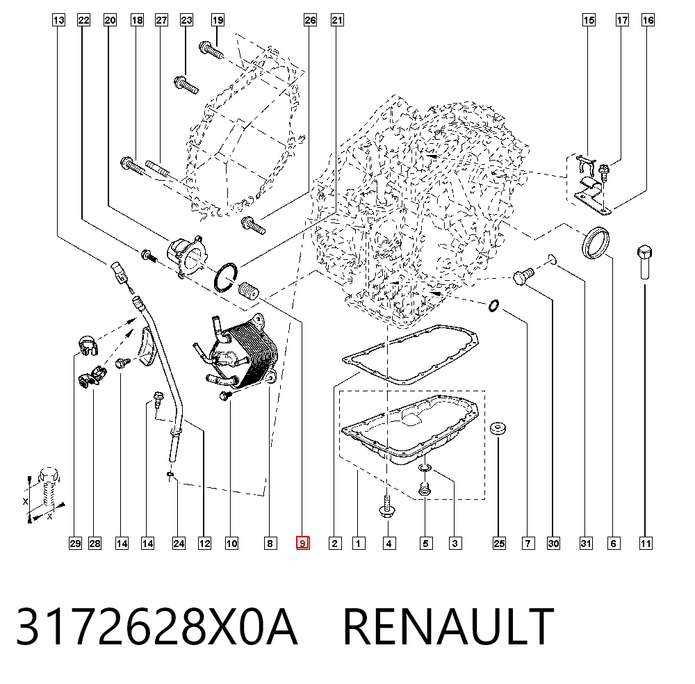 Filtr automatycznej skrzyni biegów Nissan Versa NOTE
