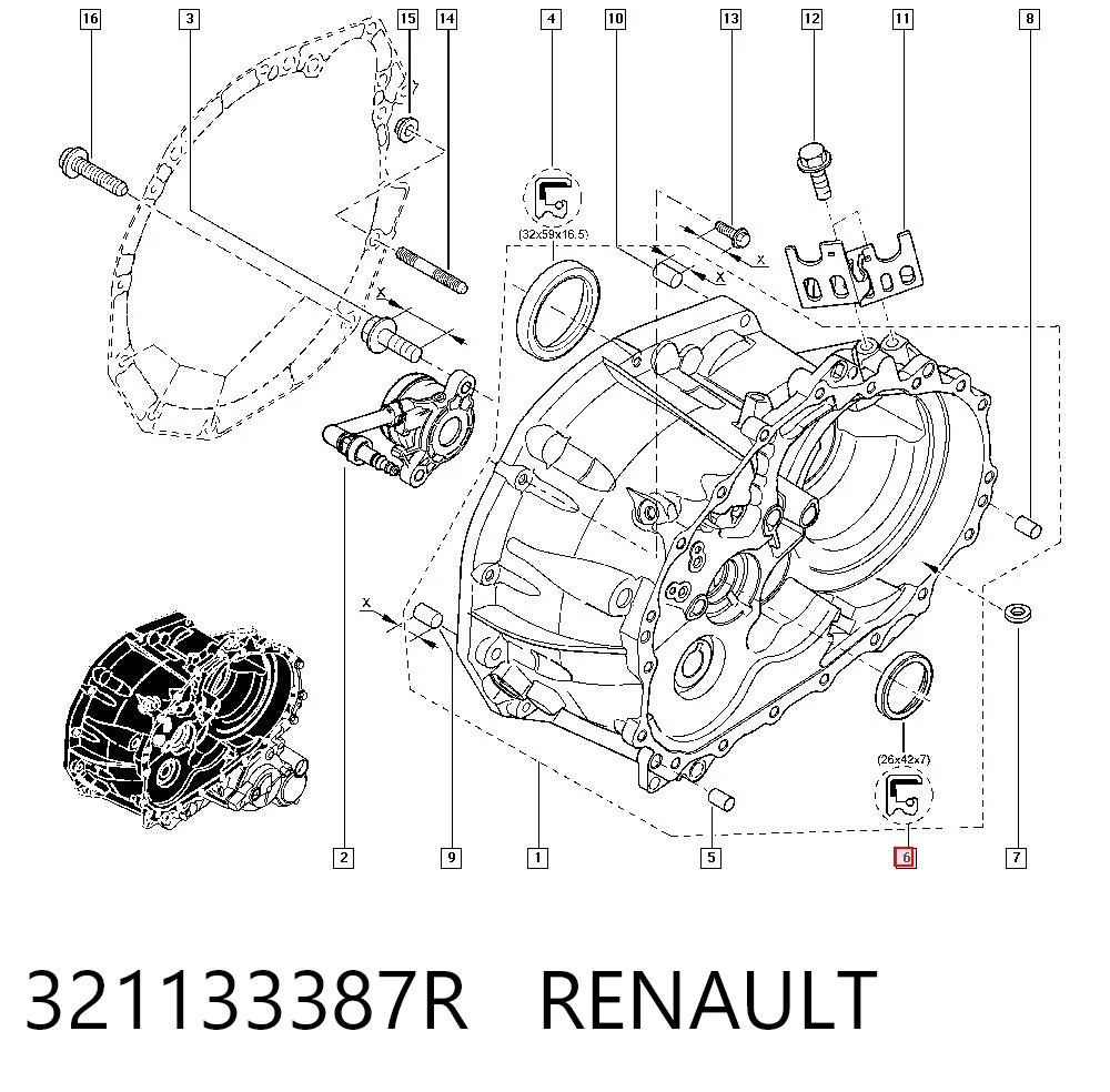 Kupić Uszczelniacz półosi mostu przedniego Renault Megane IV K9A, K9M, K9N w dobrej cenie