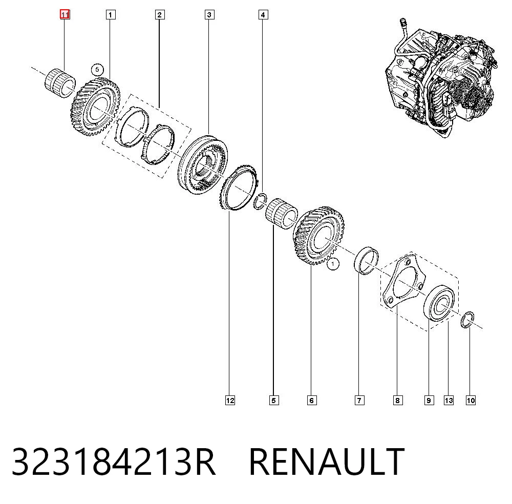 Kupić Łożysko skrzyni biegów Renault Kangoo II FW0 w dobrej cenie