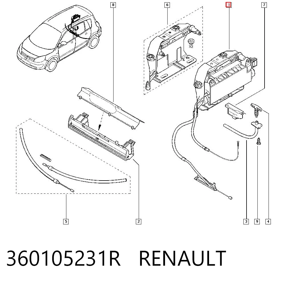 360105231R Renault (RVI) Sterownik elektromechanicznego hamulca postojowego (ręcznego)