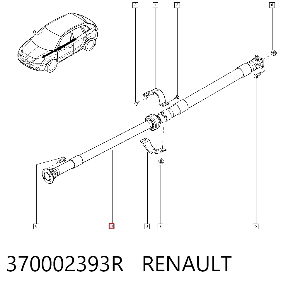  Wał Cardana tylny, kompletny Nissan Qashqai 