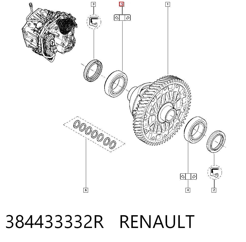 Kupić Łożysko skrzyni biegów Renault Laguna III BT0, BT1 w dobrej cenie