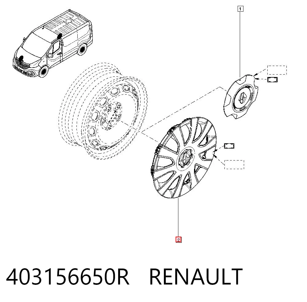 Kupić Kołpak do obręczy koła Renault Trafic III w dobrej cenie