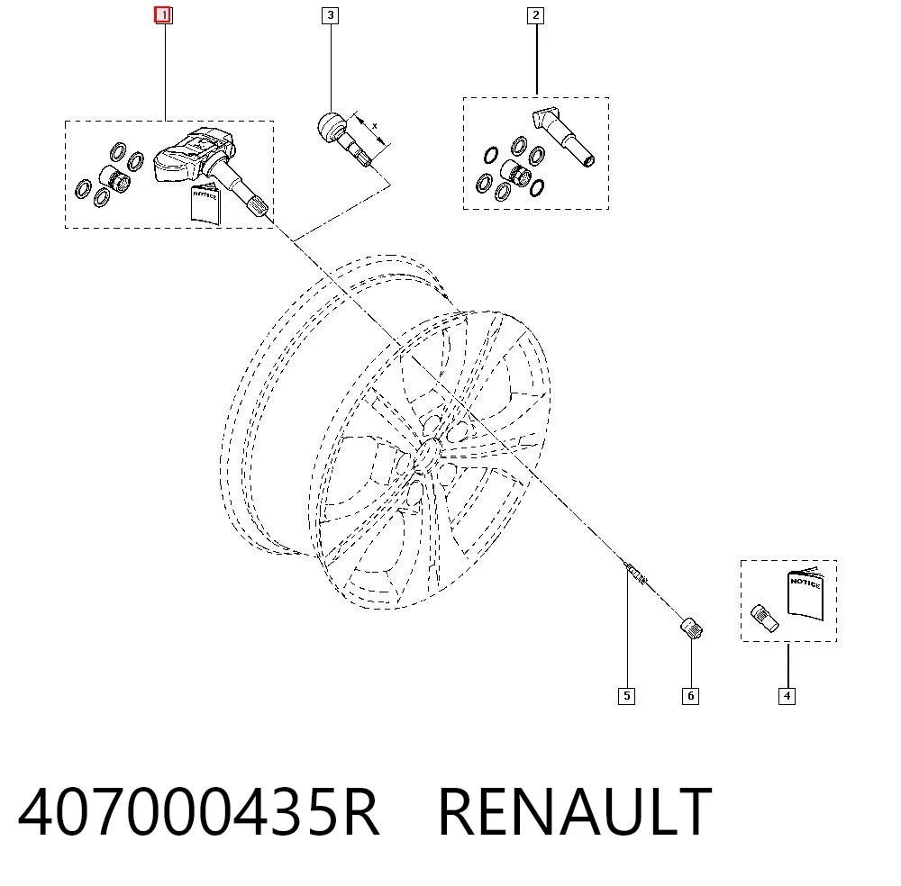 Czujnik ciśnienia w oponach Renault Scenic GRAND III