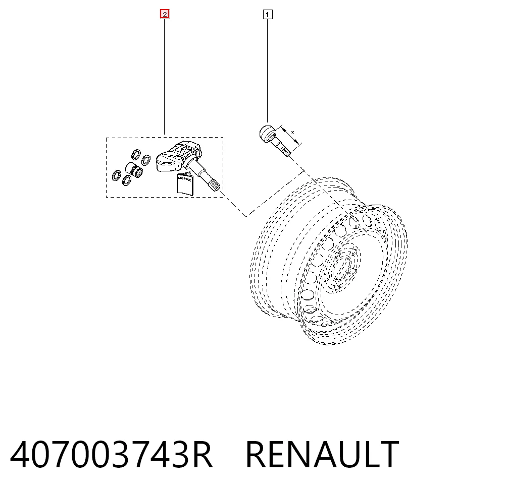 Czujnik ciśnienia w oponach do Renault Scenic GRAND III JZ0, JZ1