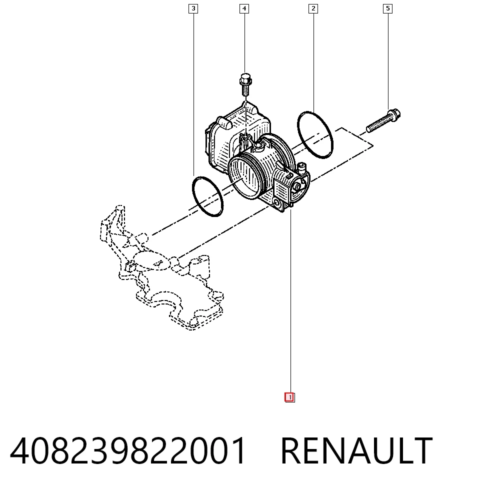 408239822001 Renault (RVI) Przepustnica, komplet
