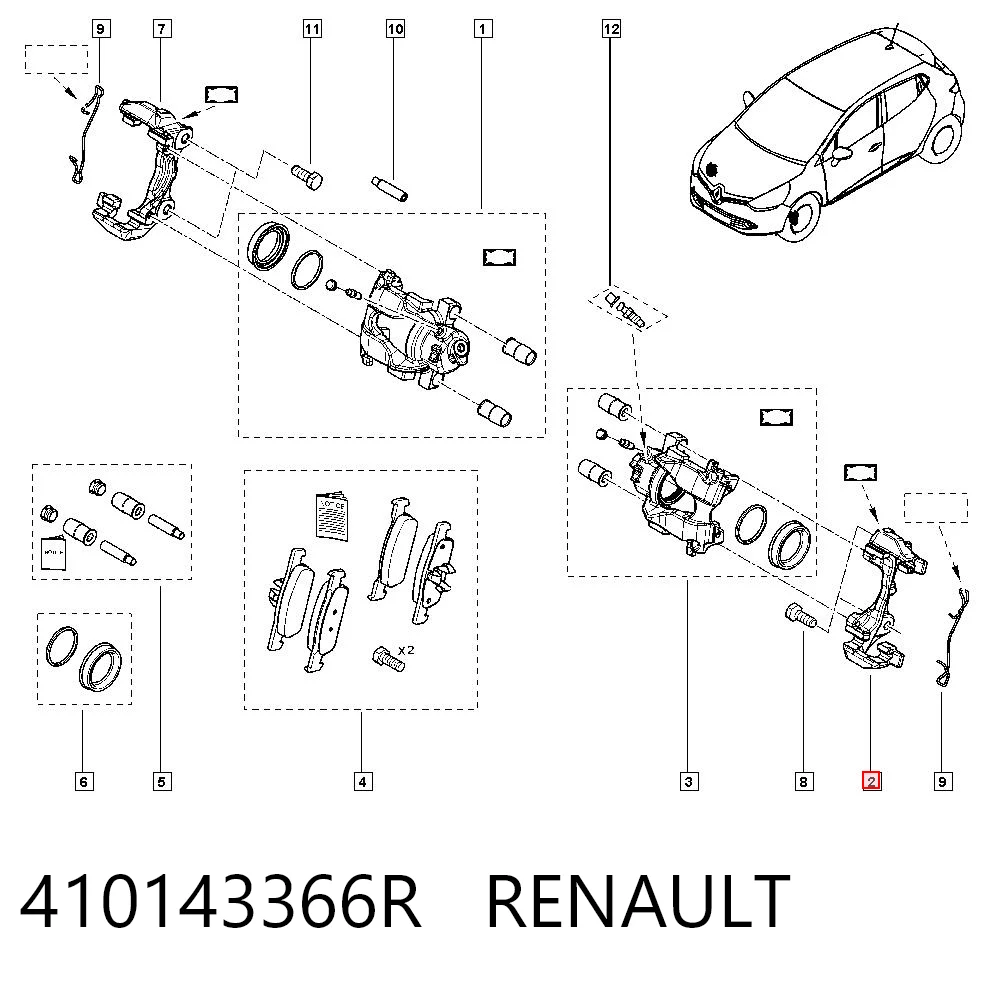 Kupić Jarzmo zacisku hamulcowego przedniego Renault SANDERO II B8 w dobrej cenie