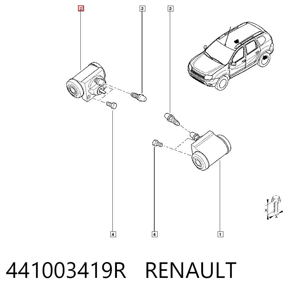 Cylinder hamulcowy roboczy tylny 8550501853 Nissan/Infiniti