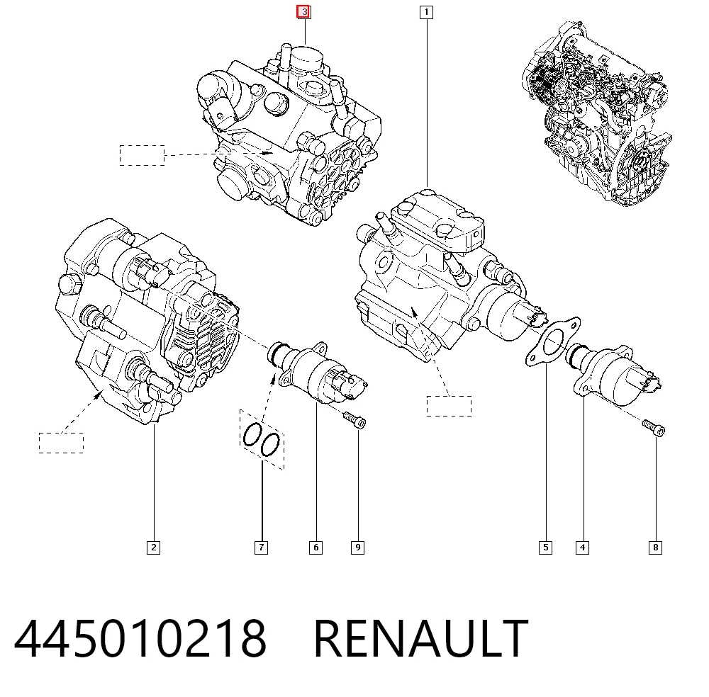 Pompa wtryskowa wysokiego ciśnienia Renault Megane III kombi (KZ0, KZ1) (2008 - 2016) cena, od 89,54 USD