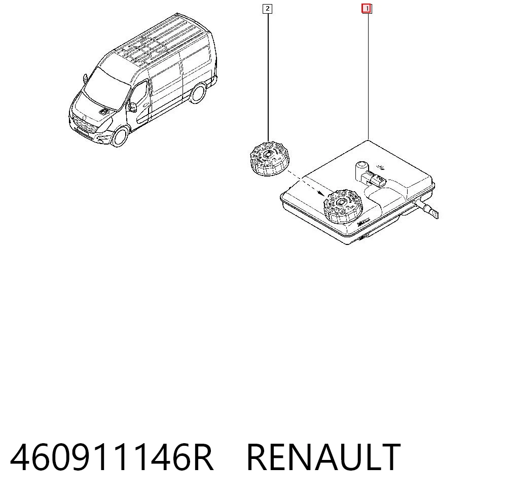 Kupić Zbiorniczek głównego cylindra hamulcowego (płynu hamulcowego) Renault Master III FV w dobrej cenie