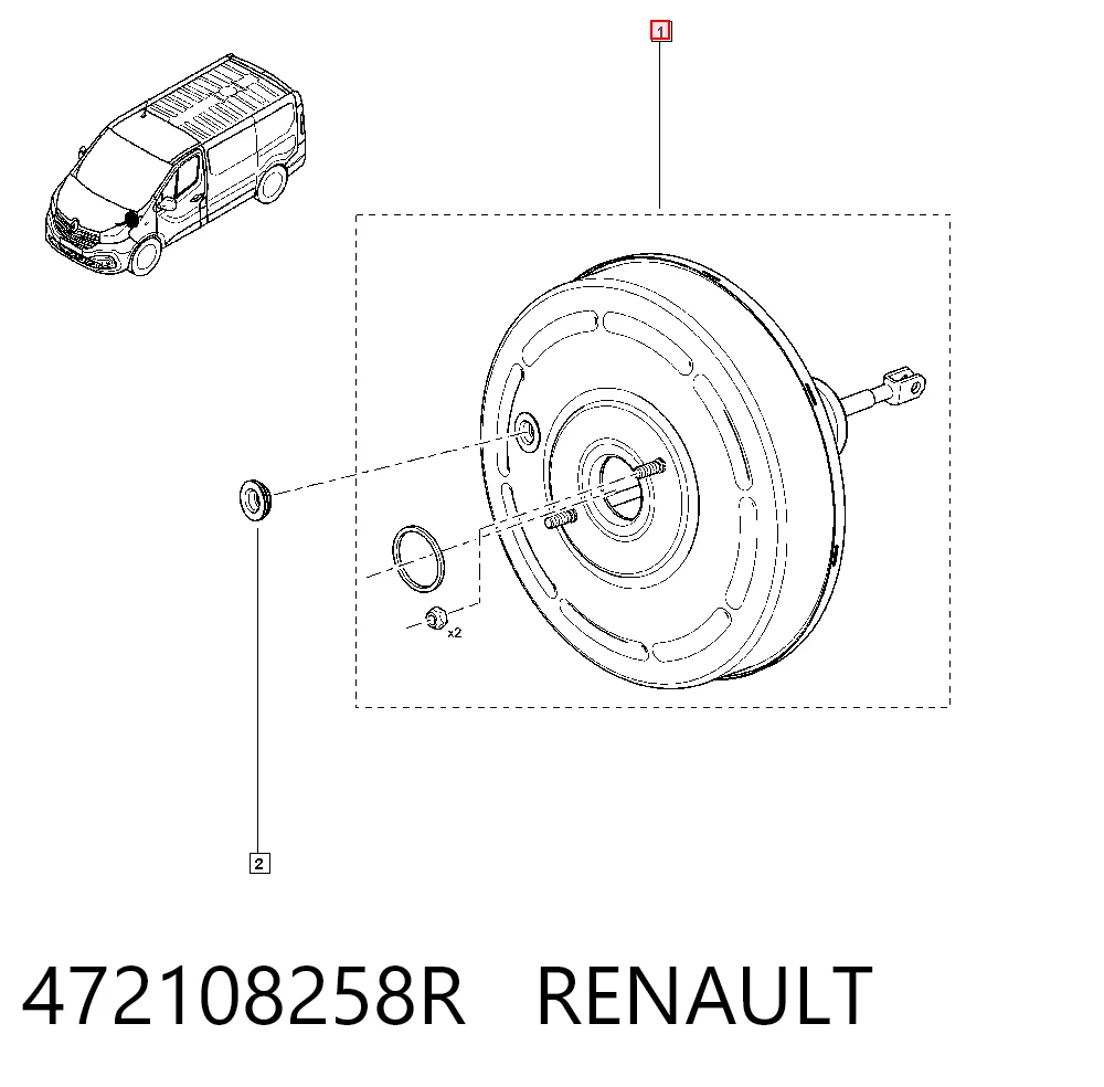 Kupić Wzmacniacz próżniowy hamulców Renault Trafic III w dobrej cenie