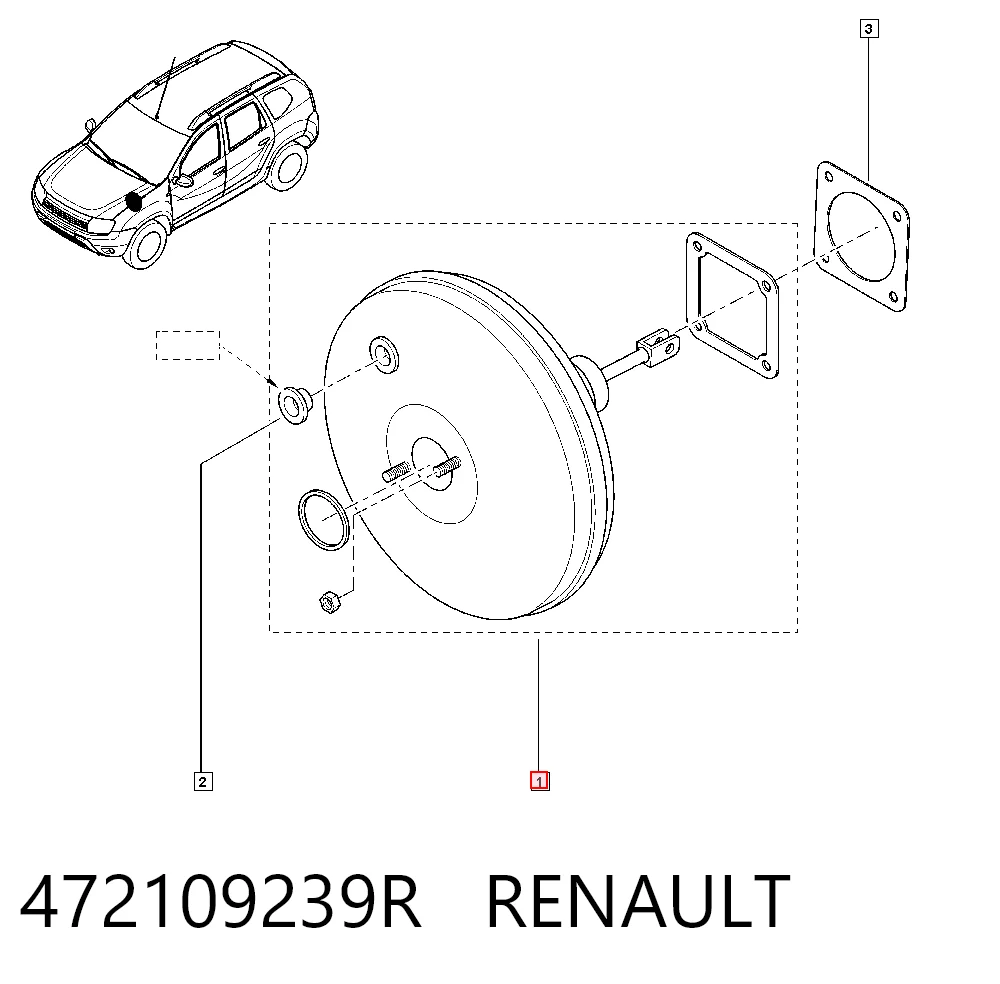  Wzmacniacz próżniowy hamulców Renault LOGAN 1