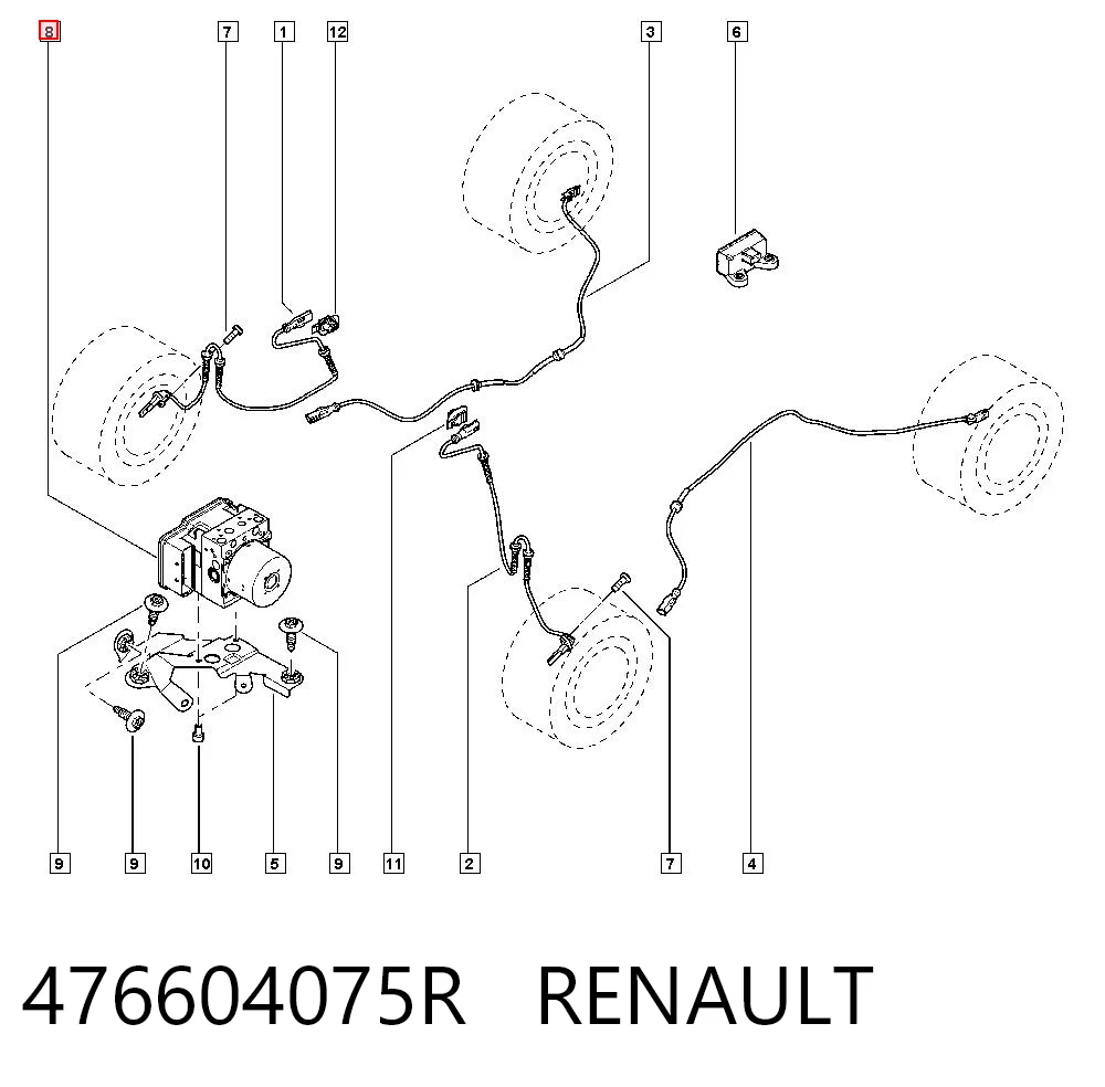 Sterownik ABS  hydrauliczny do Renault Scenic GRAND III JZ0, JZ1