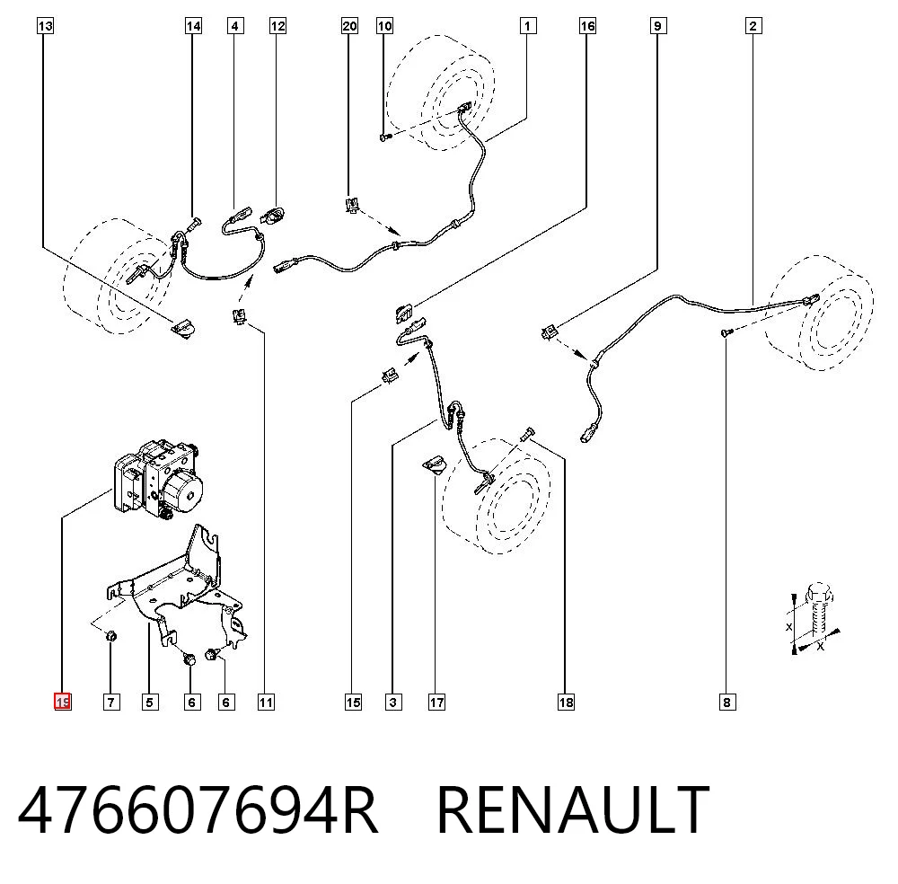 Sterownik ABS  hydrauliczny do Renault LOGAN II L52