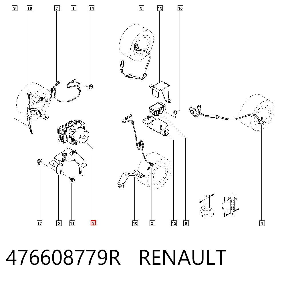 Do koszyka Sterownik ABS  hydrauliczny Renault DUSTER I HS