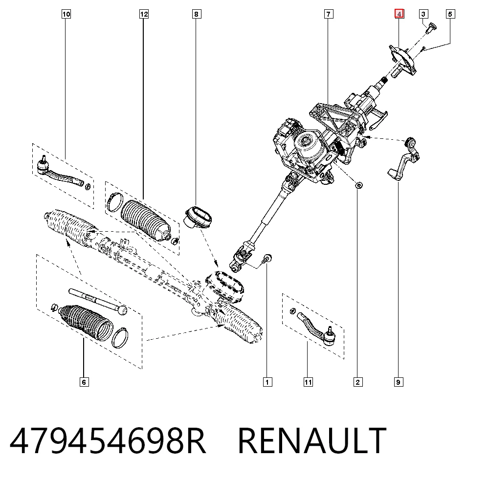 Czujnik kąta skrętu kierownicy Renault Trafic III