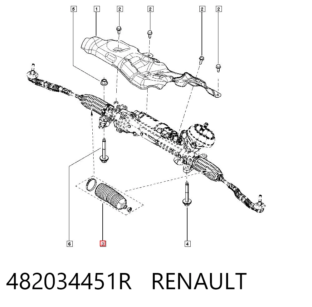 Osłona mechanizmu kierowniczego (maglownicy) Renault Scenic GRAND IV minivan (R9) (2016 - 2023) cena, od 9,33 USD