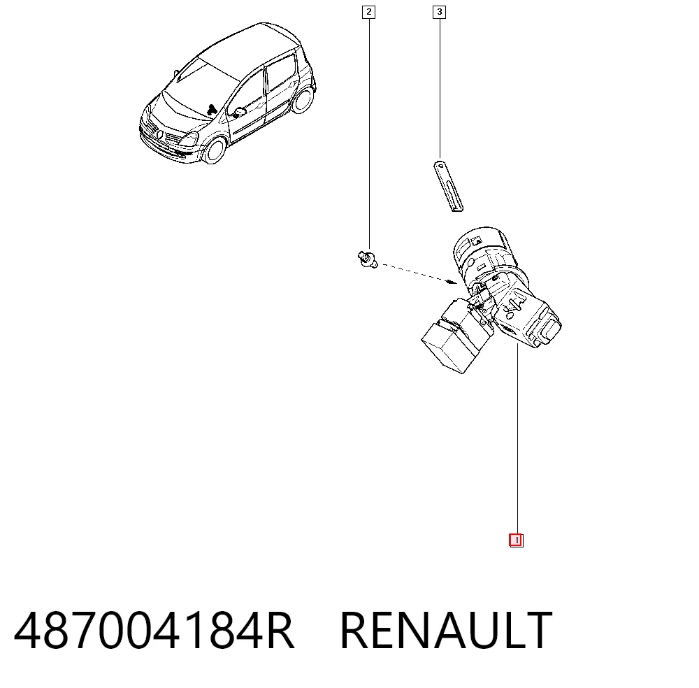 487004184R Renault (RVI) Stacyjka zapłonowa