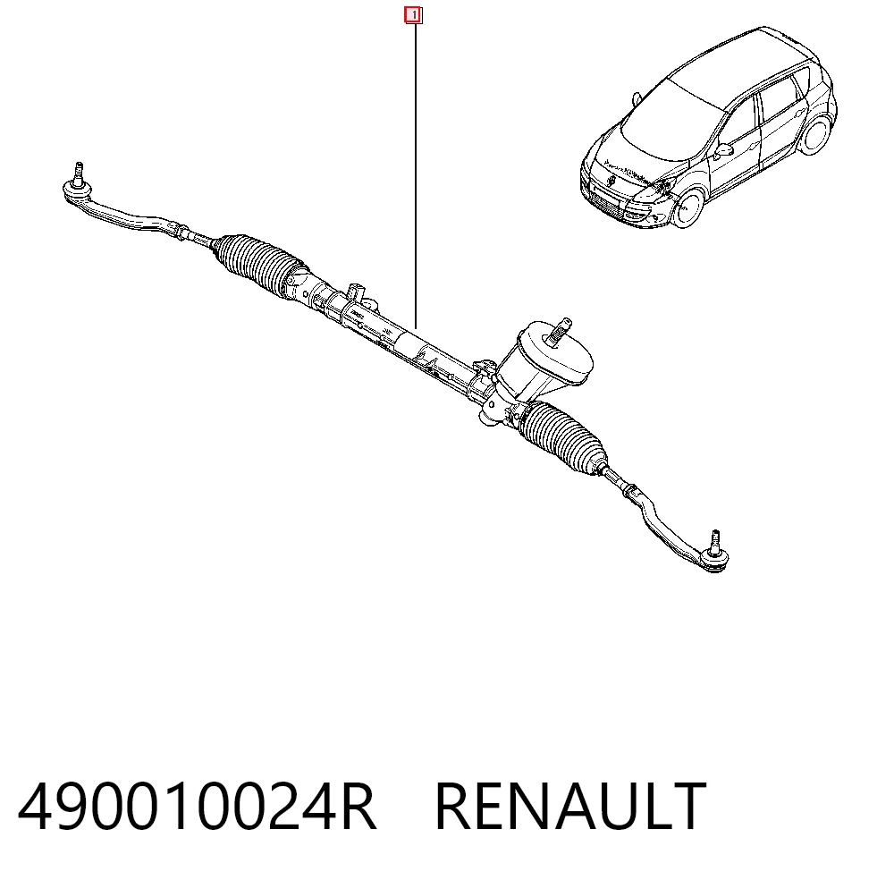 490010024R Renault (RVI) Listwa kierownicza (maglownica)