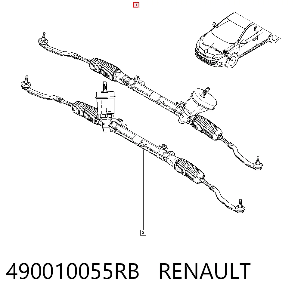 Listwa kierownicza (maglownica) Renault Megane 3